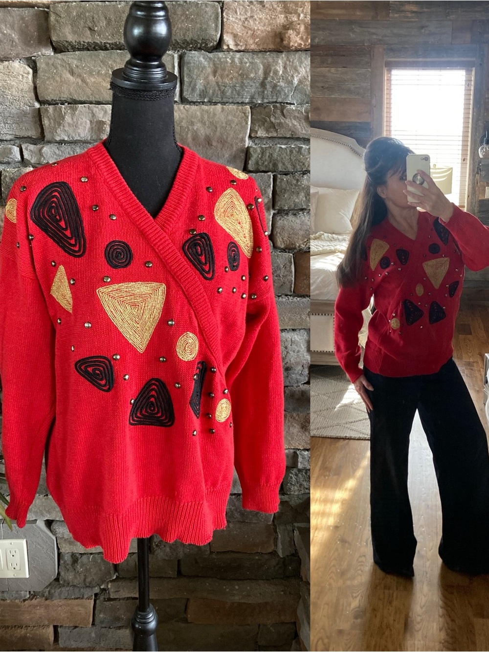 Rare Vintage 90’s Suzanne’s of Aspen Apres Ski Retro Sweater Size M/L